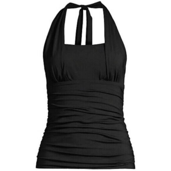 Lands end square neck halterneck tankini swimsuit top 8 petite - Picture 4 of 4
